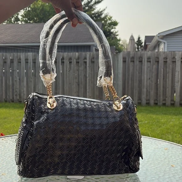 Black Studded Handbag - Picture 4 of 5